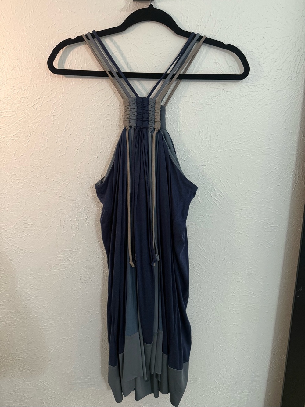 BCBG RUNWAY Halter Blue Multi-Tone Sundress - Picture 3 of 3